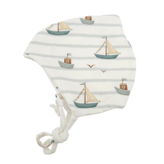 Bindemütze Küstenkind Boote (beige)